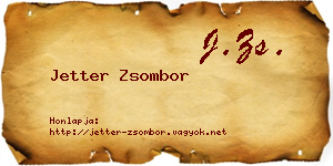 Jetter Zsombor névjegykártya