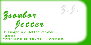 zsombor jetter business card